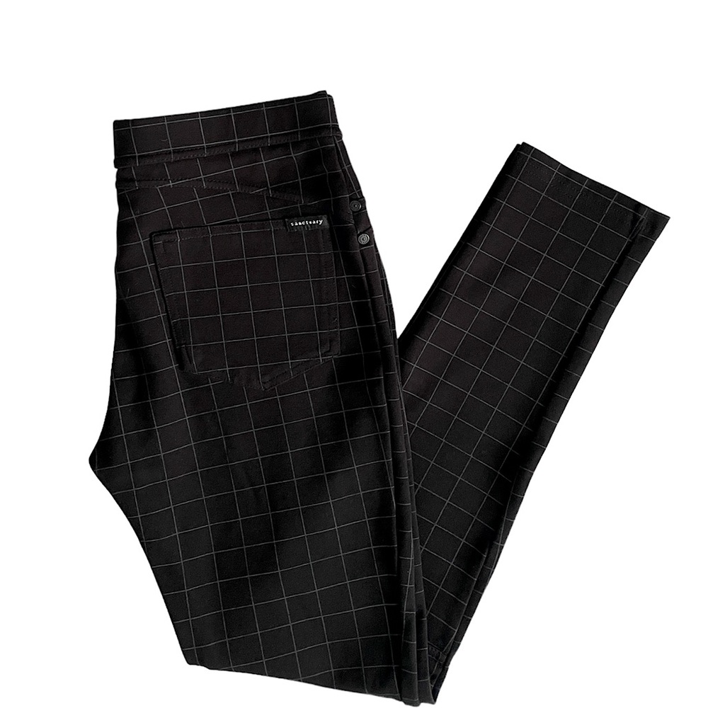 Sanctuary Black Checkered Pants